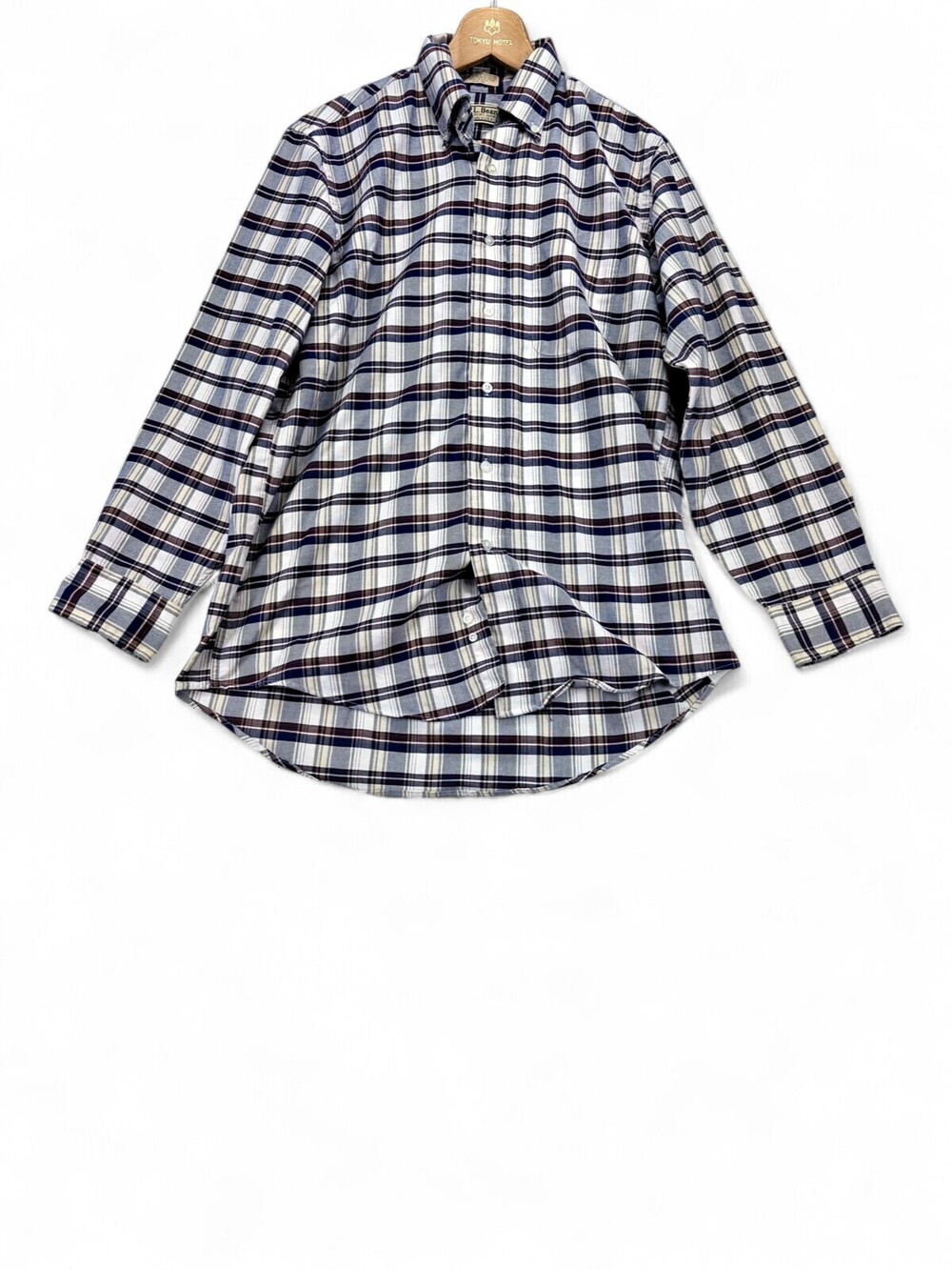 L.L. Bean Men's Plaid Button-Down Dress Shirt 15.5/32